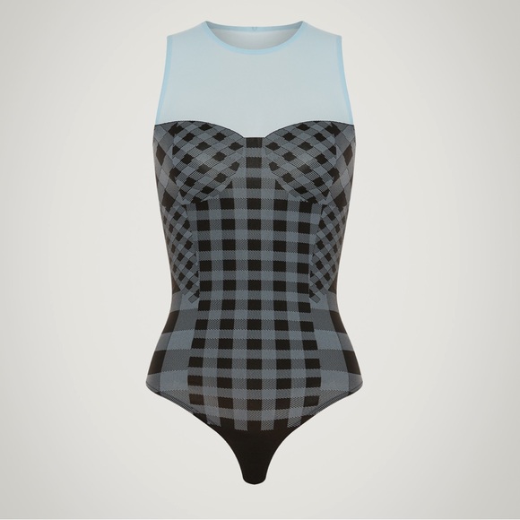Wolford Summer Check String Body - size medium - NWT - Picture 4 of 8